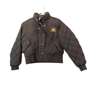 GRAND TARGHEE Black  Duck Down Cropped Snow Spirit Jacket 7 Vintage 1980's